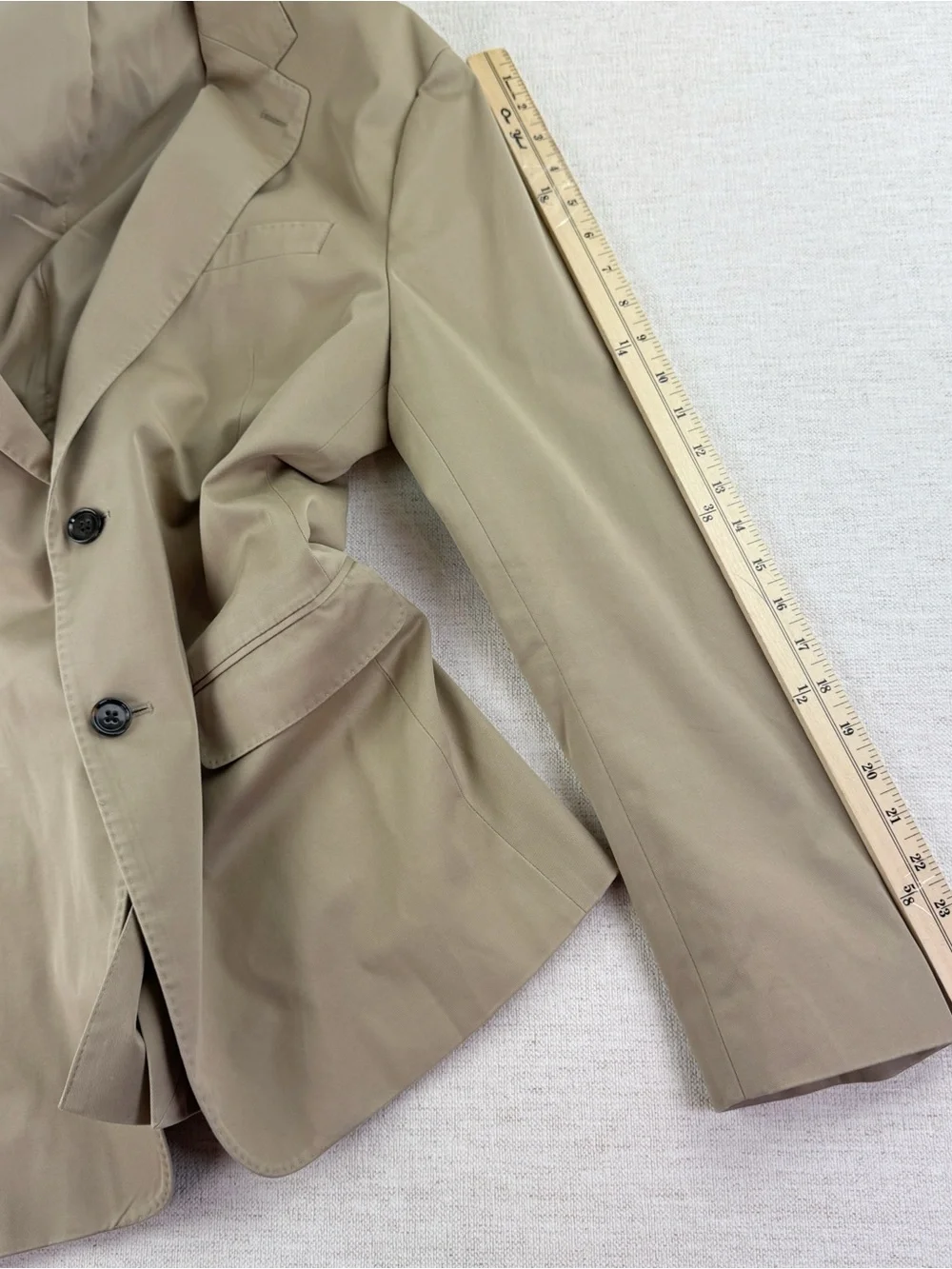 Banana Republic Men's‎ 44R Two-Button chino Sport Coat in tan slim fit stretch